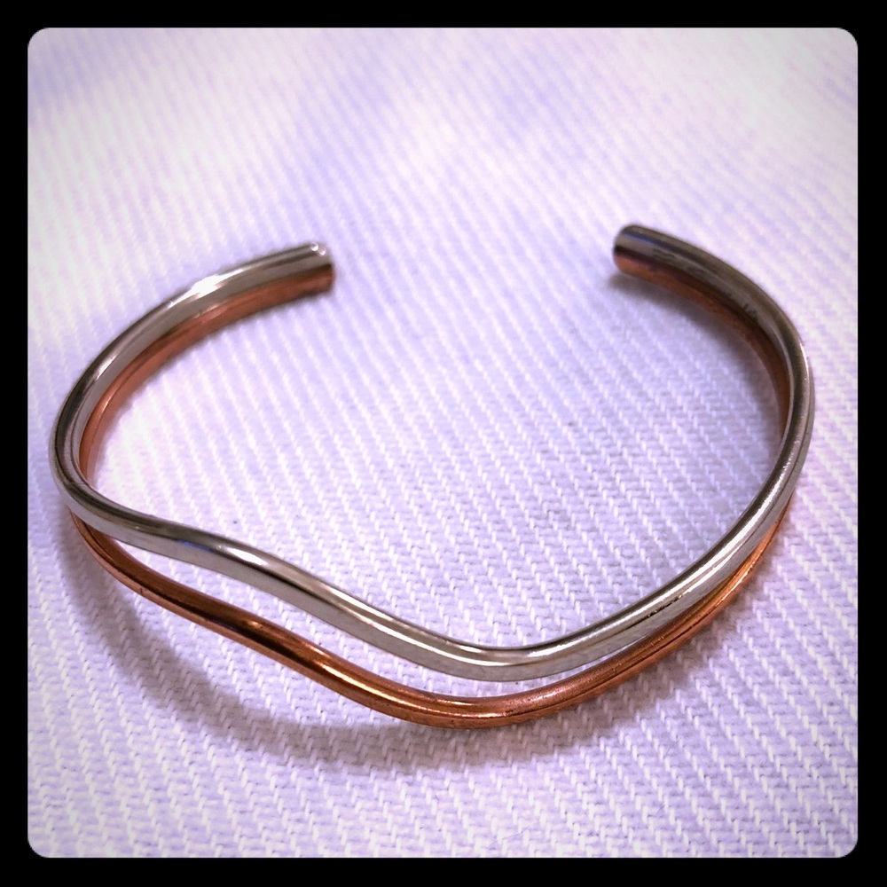 Sergio Lub Silver & Copper Cuff Bracelet